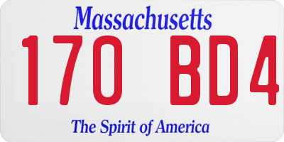 MA license plate 170BD4