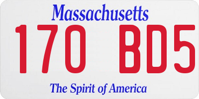 MA license plate 170BD5