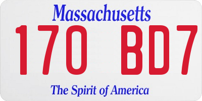 MA license plate 170BD7