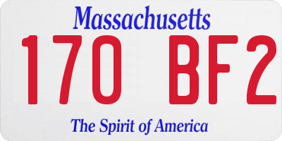 MA license plate 170BF2
