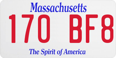 MA license plate 170BF8