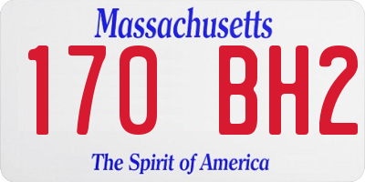 MA license plate 170BH2