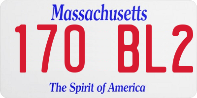 MA license plate 170BL2
