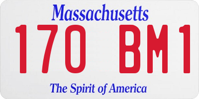 MA license plate 170BM1