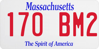 MA license plate 170BM2