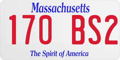 MA license plate 170BS2