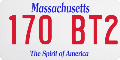 MA license plate 170BT2