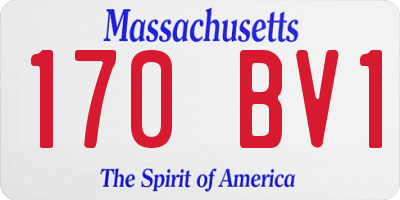 MA license plate 170BV1