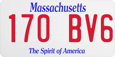MA license plate 170BV6