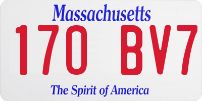 MA license plate 170BV7