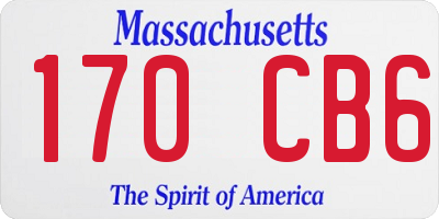 MA license plate 170CB6