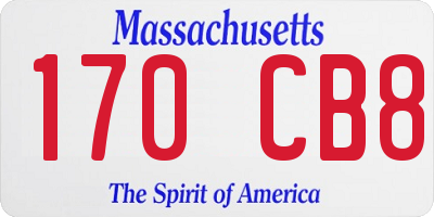 MA license plate 170CB8