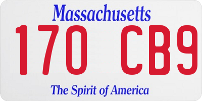 MA license plate 170CB9