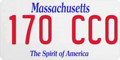 MA license plate 170CC0