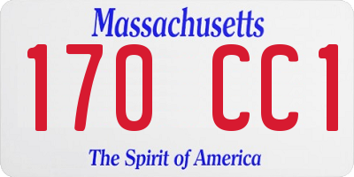 MA license plate 170CC1