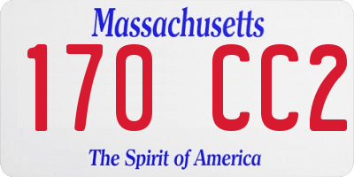 MA license plate 170CC2
