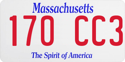 MA license plate 170CC3