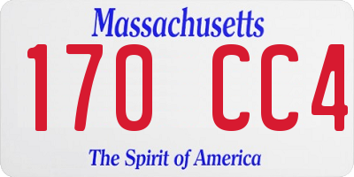 MA license plate 170CC4