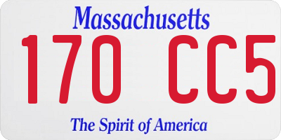 MA license plate 170CC5