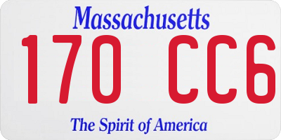 MA license plate 170CC6