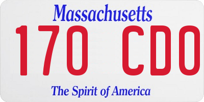 MA license plate 170CD0