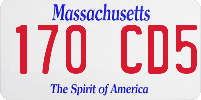 MA license plate 170CD5