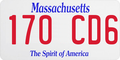 MA license plate 170CD6