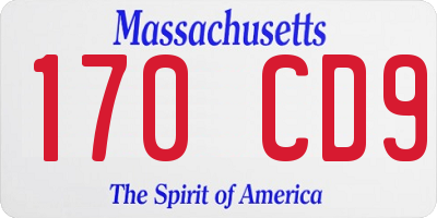 MA license plate 170CD9