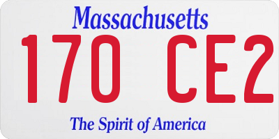 MA license plate 170CE2