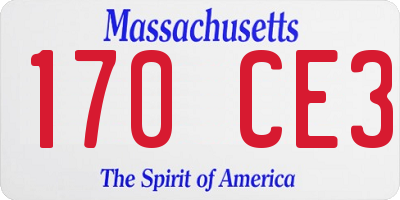 MA license plate 170CE3