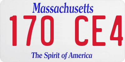 MA license plate 170CE4