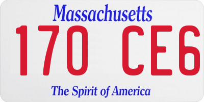 MA license plate 170CE6