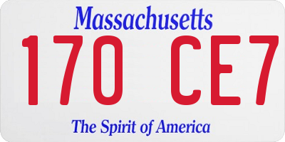MA license plate 170CE7