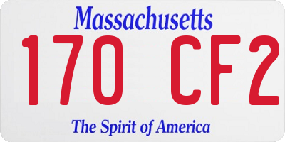 MA license plate 170CF2