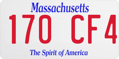 MA license plate 170CF4