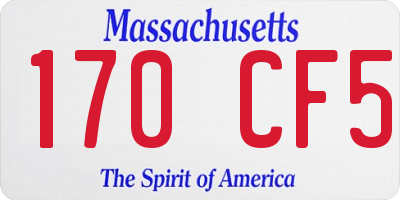 MA license plate 170CF5