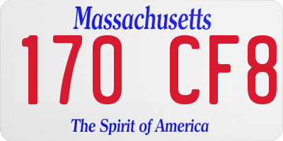 MA license plate 170CF8