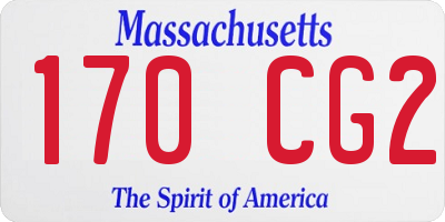 MA license plate 170CG2