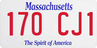 MA license plate 170CJ1