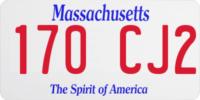 MA license plate 170CJ2