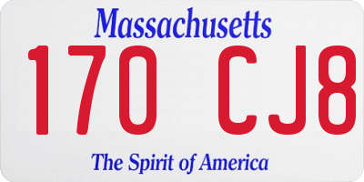 MA license plate 170CJ8