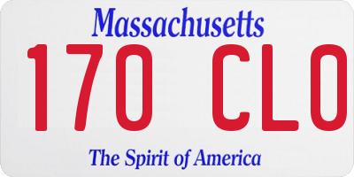 MA license plate 170CL0