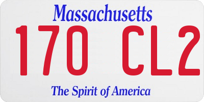MA license plate 170CL2