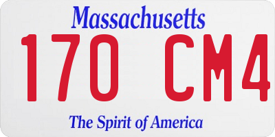 MA license plate 170CM4