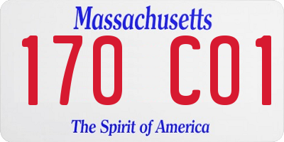 MA license plate 170CO1