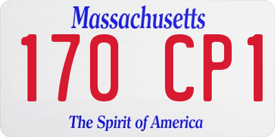 MA license plate 170CP1