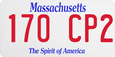 MA license plate 170CP2