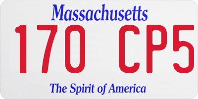 MA license plate 170CP5
