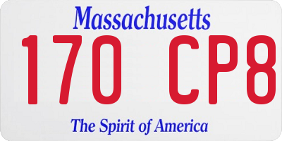 MA license plate 170CP8