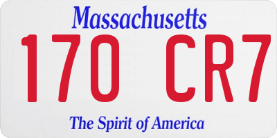 MA license plate 170CR7